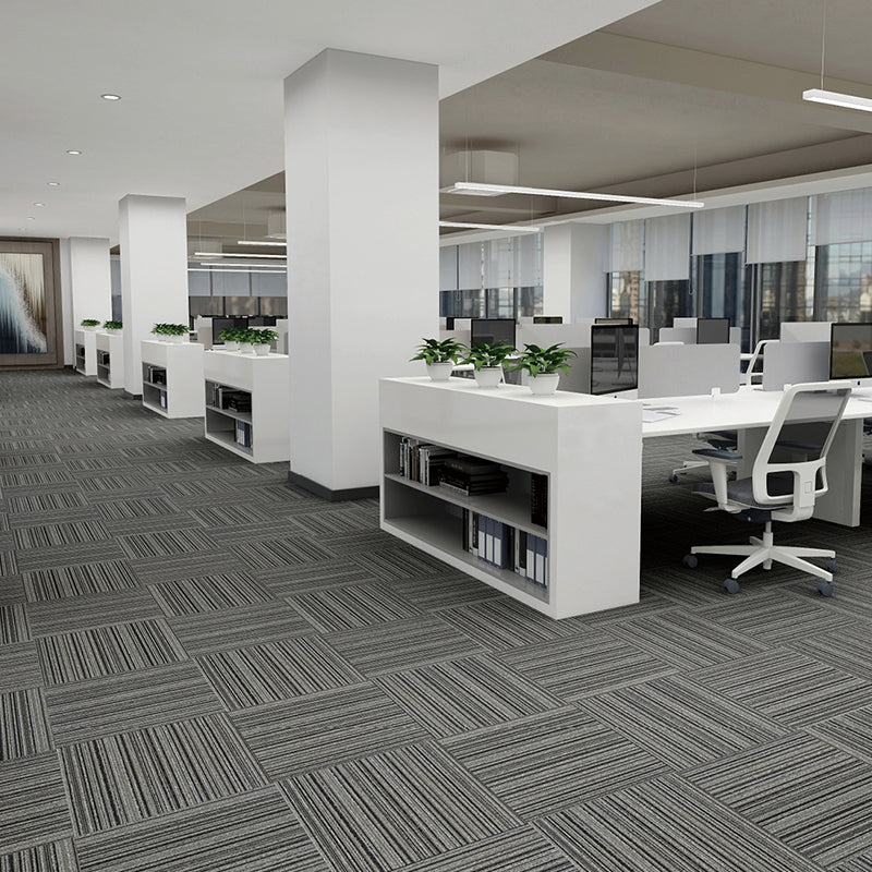 Carpet Tiles Solid Color Stain Resistant Multi Level Loop Indoor Carpet Tiles