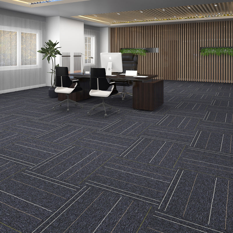 Carpet Tiles Solid Color Stain Resistant Multi Level Loop Indoor Carpet Tiles