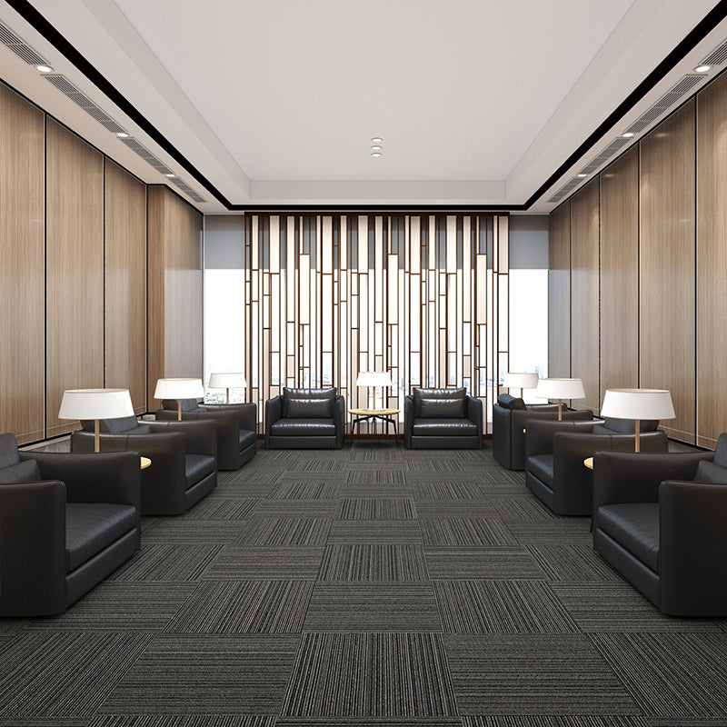 Carpet Tiles Solid Color Stain Resistant Multi Level Loop Indoor Carpet Tiles