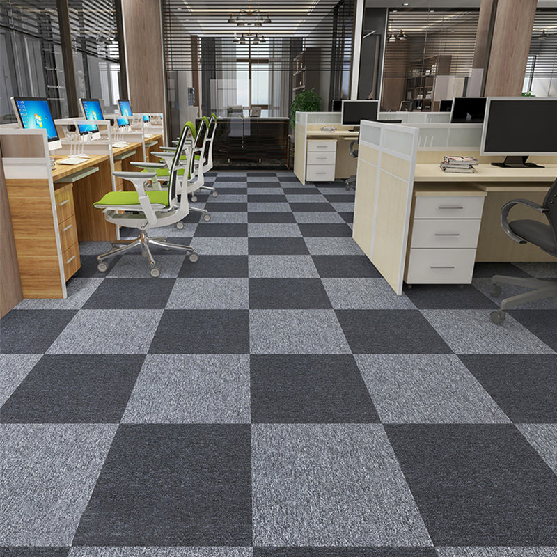 Carpet Tiles Solid Color Stain Resistant Multi Level Loop Indoor Carpet Tiles