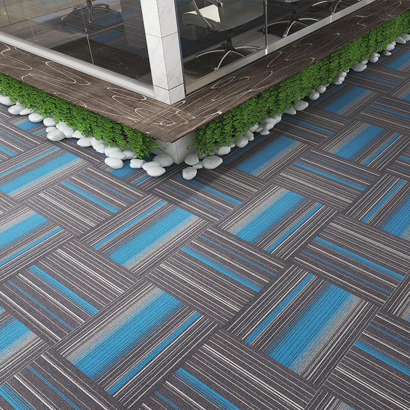 Carpet Tiles Solid Color Stain Resistant Multi Level Loop Indoor Carpet Tiles