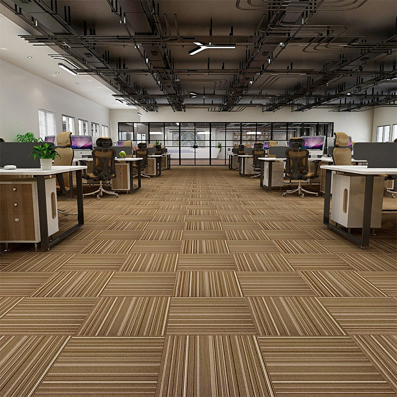 Carpet Tiles Solid Color Stain Resistant Multi Level Loop Indoor Carpet Tiles