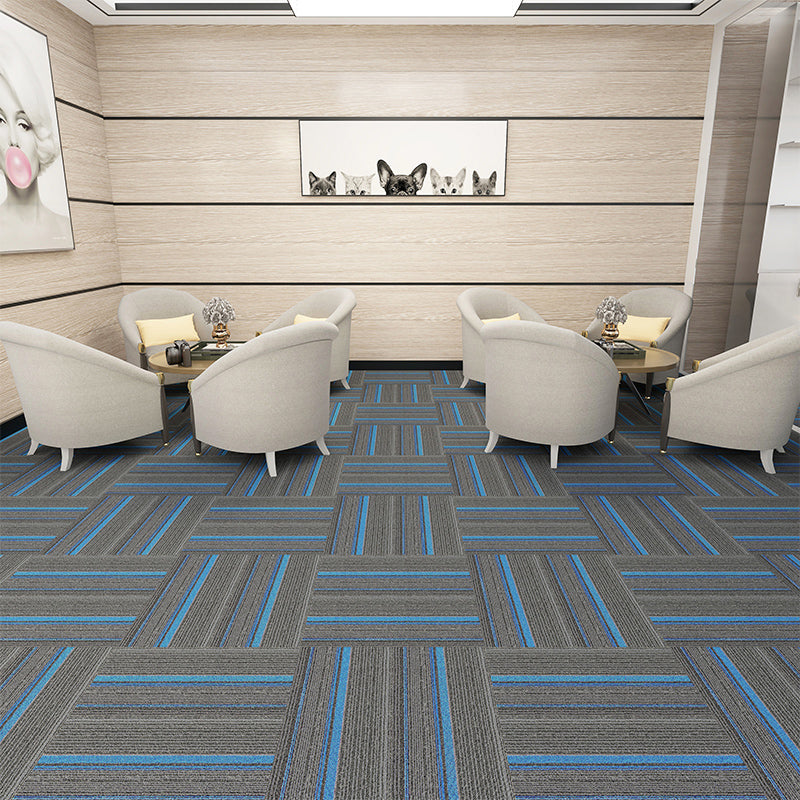 Carpet Tiles Solid Color Stain Resistant Multi Level Loop Indoor Carpet Tiles