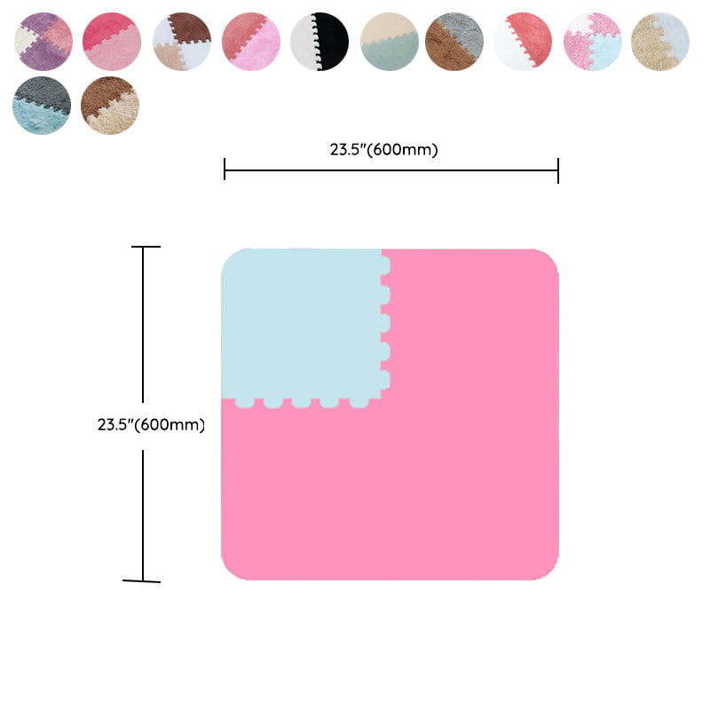 Modern Carpet Floor Tile Interlocking Plush Cut Non-Skid Tiles and Carpet