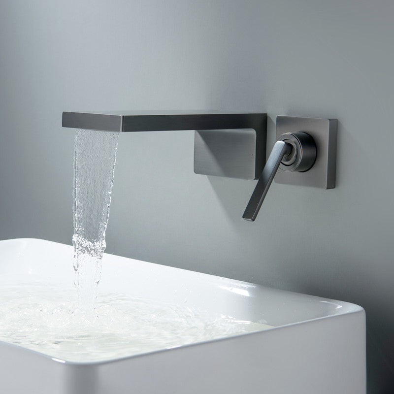 Modern Bathroom Faucet Solid Color Wall Mounted Bath Faucet Trim