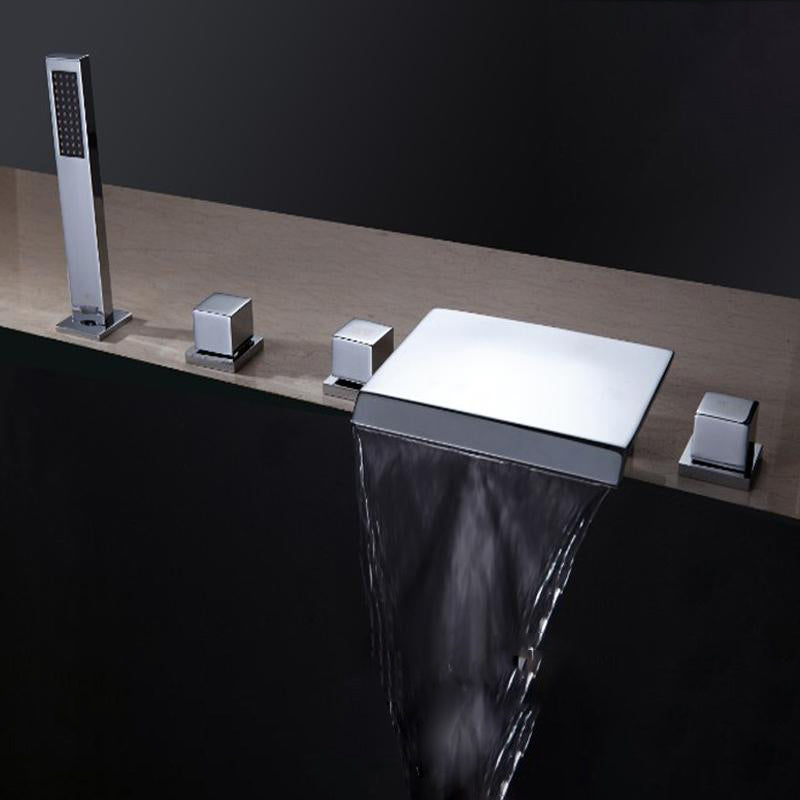Modern Bathroom Faucet Low Arc Pure Color Wall Mounted Bathroom Sink Fauce
