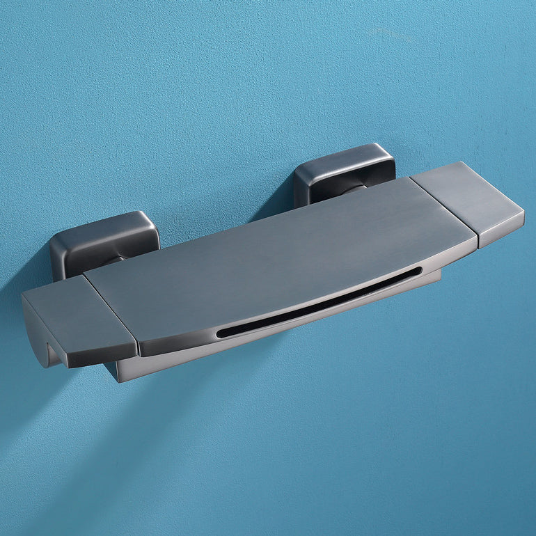 Waterfall Bathtub Faucet Wall Mounted Bathroom Faucet with Two Handle