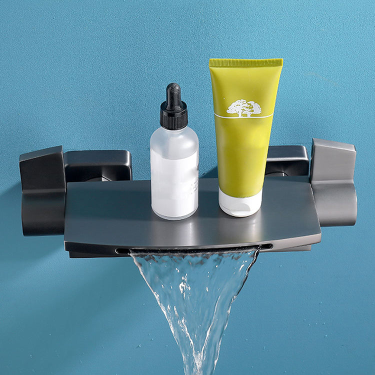 Waterfall Bathtub Faucet Wall Mounted Bathroom Faucet with Two Handle