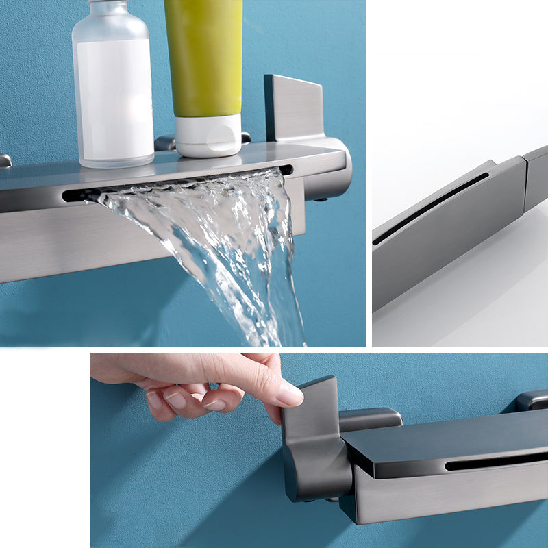 Waterfall Bathtub Faucet Wall Mounted Bathroom Faucet with Two Handle
