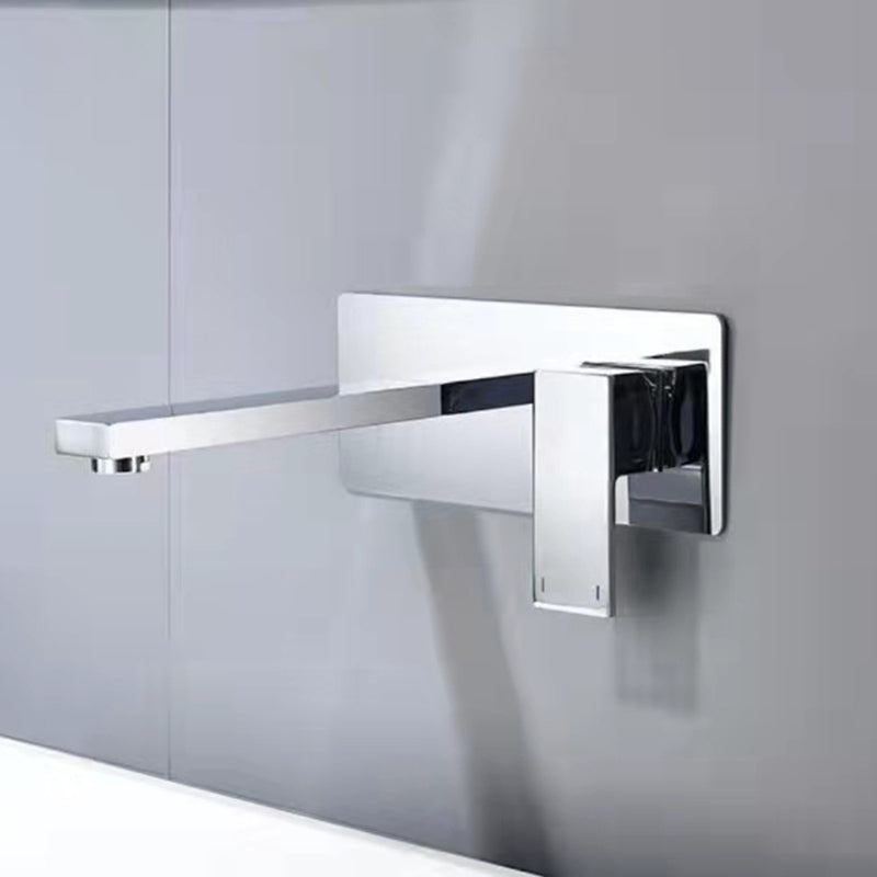 Modern Tub Faucet One Handle Copper Wall Mounted Bath Faucet Trim