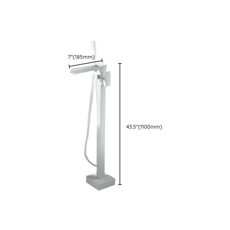 Modern Bathroom Faucet Pure Color High Arc Freestanding Tub Faucet