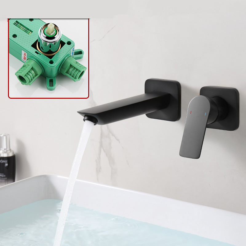 Lever Single-Handle Wall Mounted Modern Low Arc Metal Wall Mount