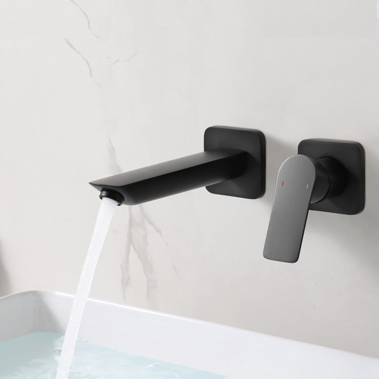 Lever Single-Handle Wall Mounted Modern Low Arc Metal Wall Mount