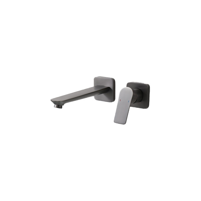 Lever Single-Handle Wall Mounted Modern Low Arc Metal Wall Mount