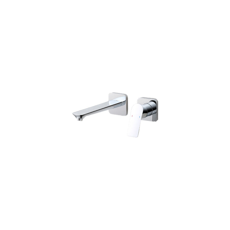 Lever Single-Handle Wall Mounted Modern Low Arc Metal Wall Mount