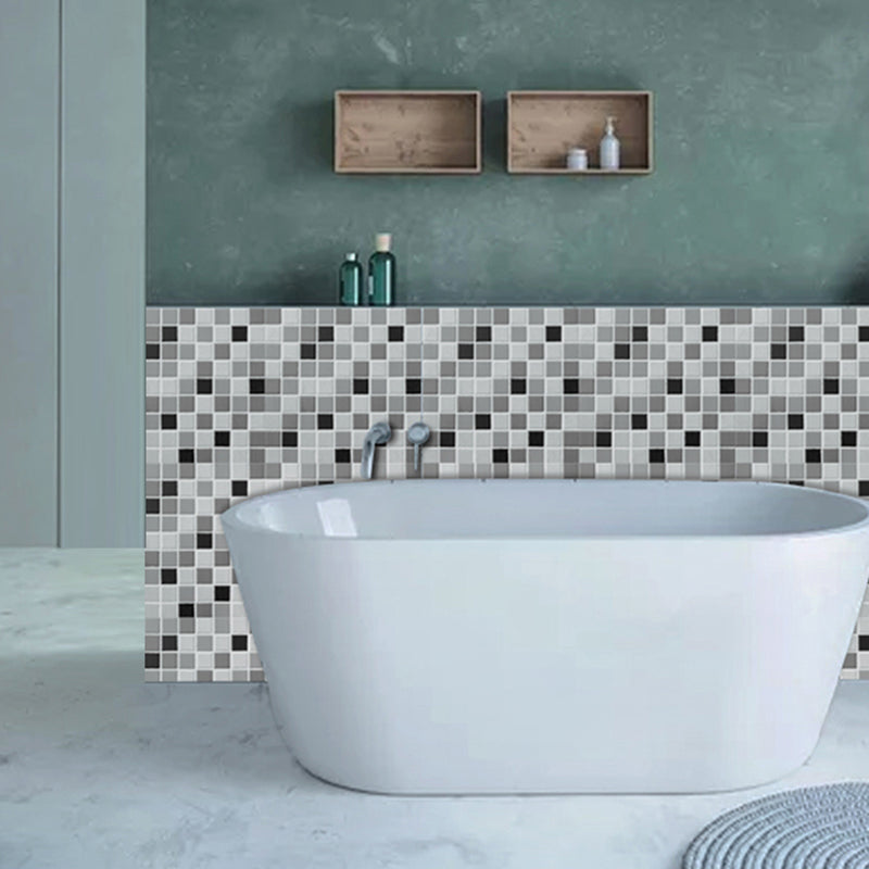 PVC Peel & Stick Mosaic Tile Square Shape Mosaic Tile Wallpaper