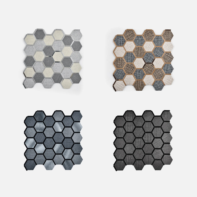Mosaic Tile Wallpaper Hexagonal Shape Peel and Stick Backsplash