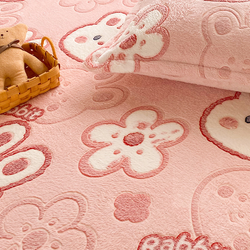 Flannel Standard Bed Sheet Set Printed Super Soft Fitted Sheet