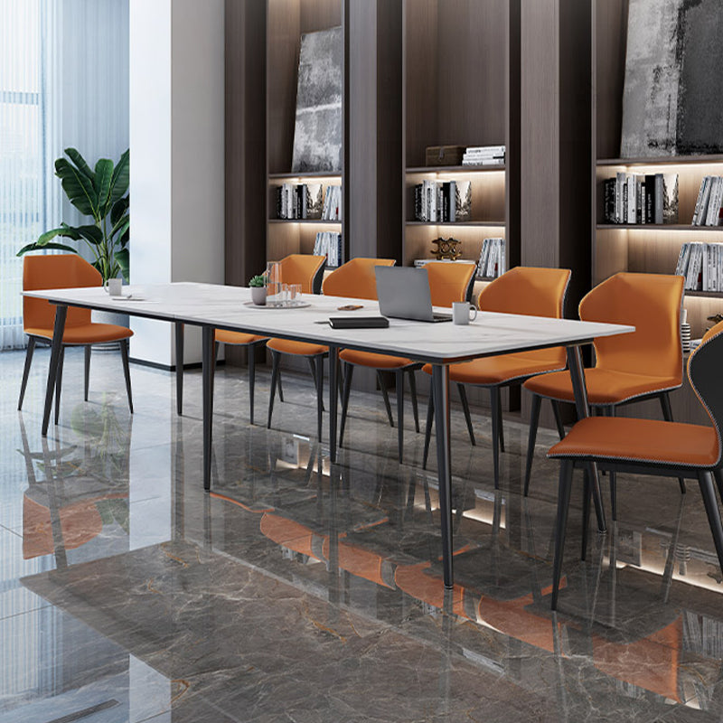 Modern Style Stone Office Desk Rectangular Shape Conference Table with
