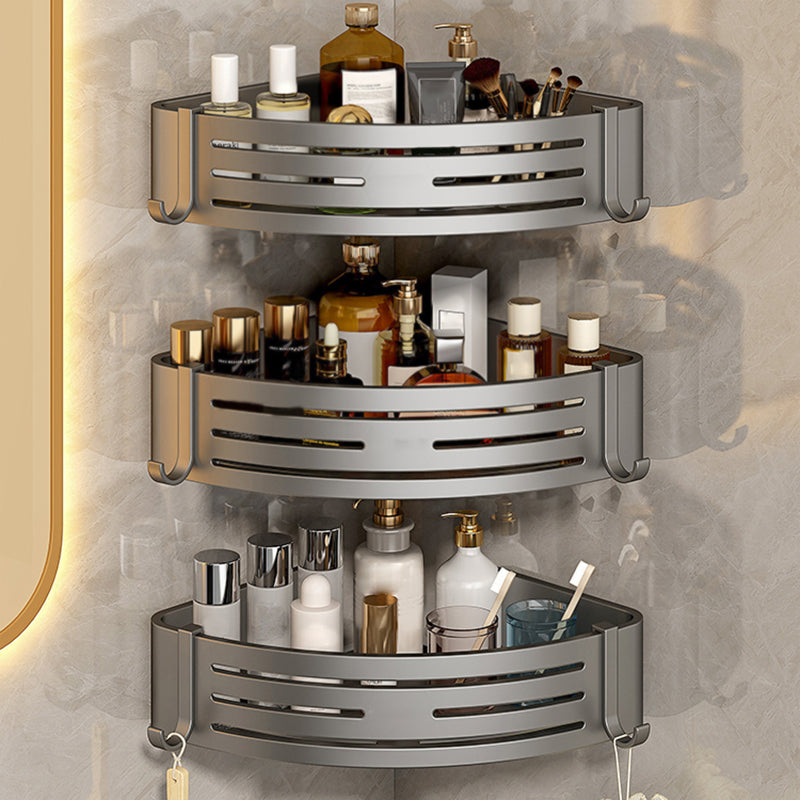 3 Piece Bathroom Accessory Set Contemporary Aluminum Bath Shelf