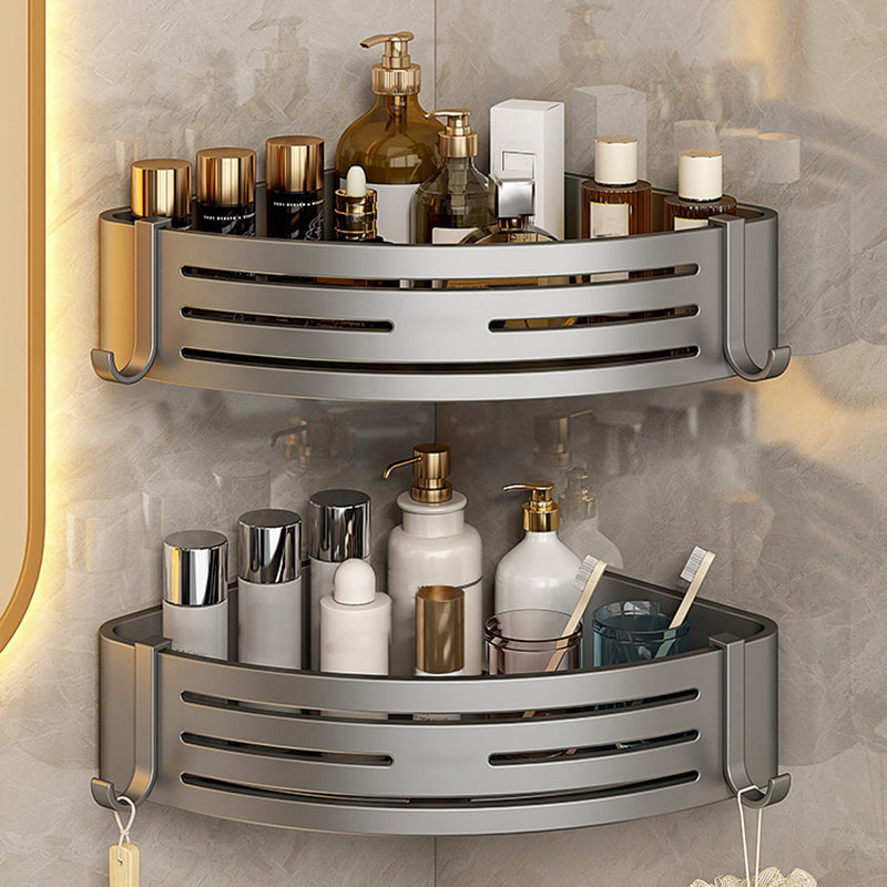 3 Piece Bathroom Accessory Set Contemporary Aluminum Bath Shelf