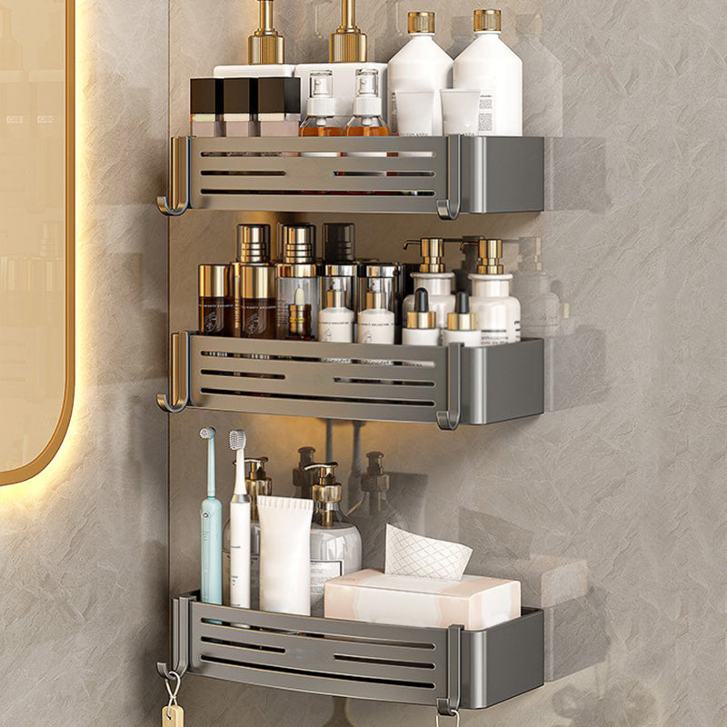 3 Piece Bathroom Accessory Set Contemporary Aluminum Bath Shelf