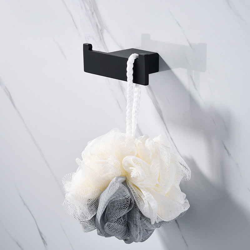 5-Piece Modernism Bath Hardware Set in Stainless Steel Matte Black