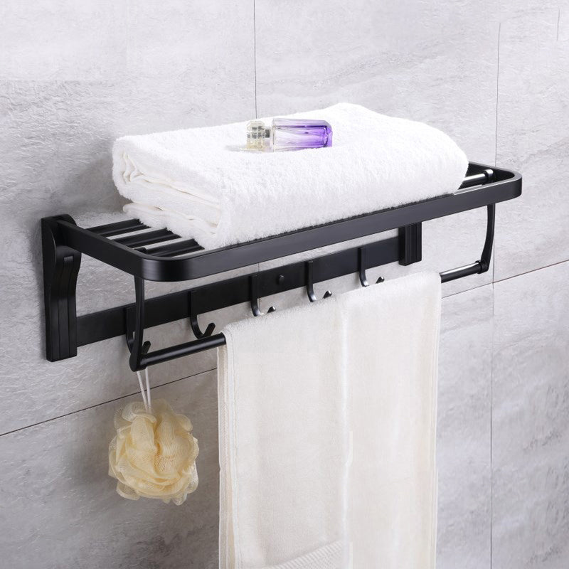 5-Piece Modernism Bath Hardware Set in Stainless Steel Matte Black