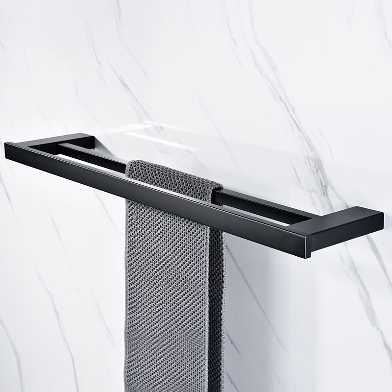 5-Piece Modernism Bath Hardware Set in Stainless Steel Matte Black