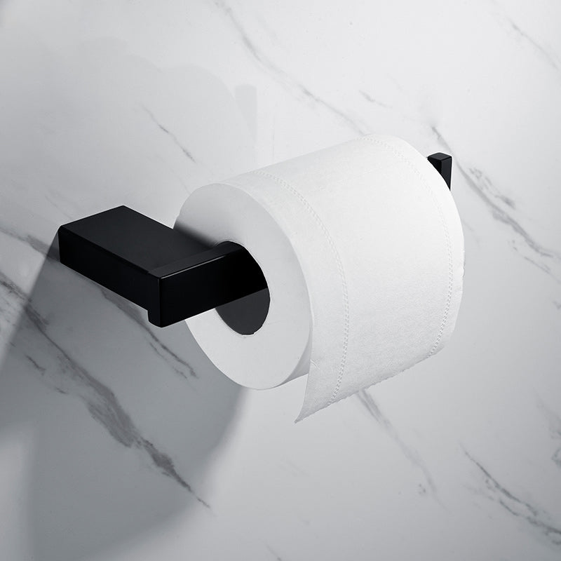 5-Piece Modernism Bath Hardware Set in Stainless Steel Matte Black