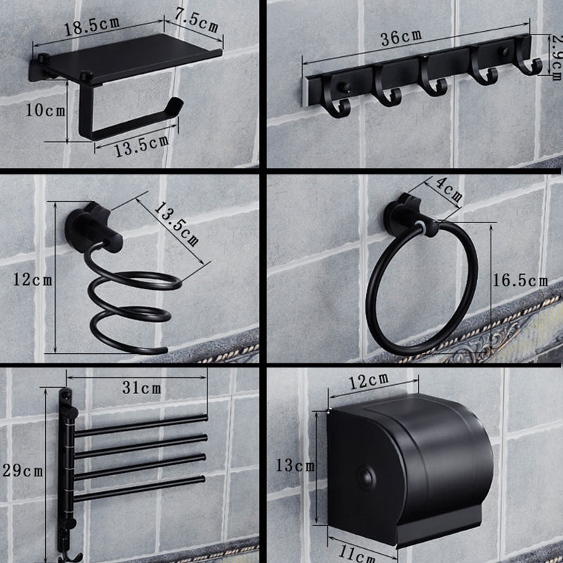 Modern Bathroom Accessories Hardware Set Black Accessories Hardware Set