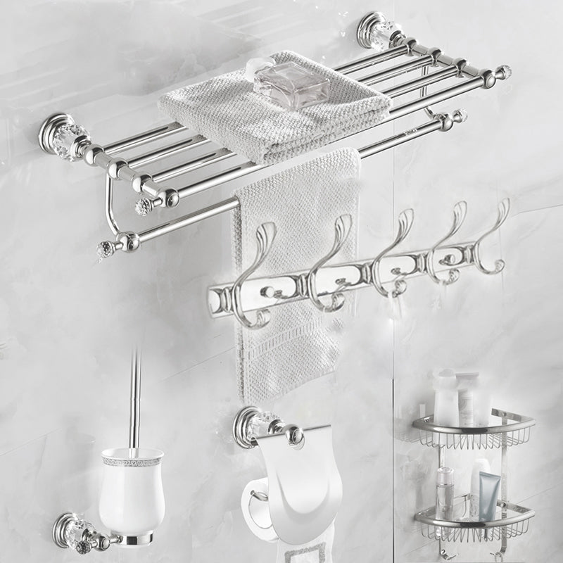 Modern Bathroom Accessories Hardware Set Silver Accessories Hardware Set