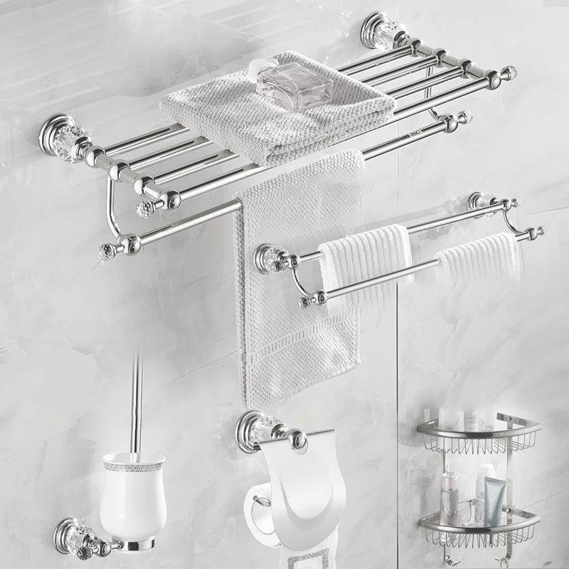 Modern Bathroom Accessories Hardware Set Silver Accessories Hardware Set