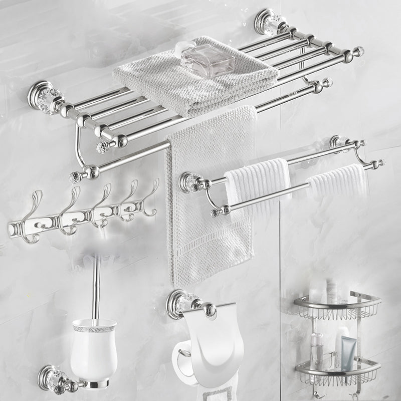 Modern Bathroom Accessories Hardware Set Silver Accessories Hardware Set
