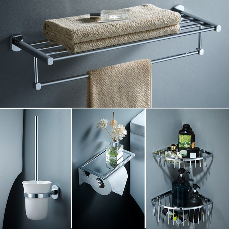 Modern Bathroom Accessory Kit Silver Bathroom Accessories Hardware Set