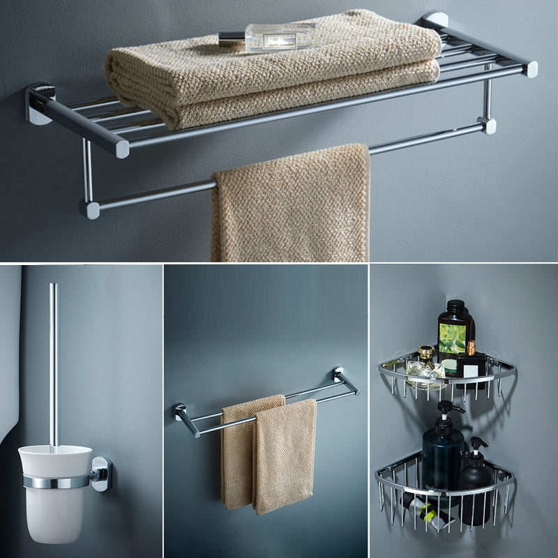 Modern Bathroom Accessory Kit Silver Bathroom Accessories Hardware Set