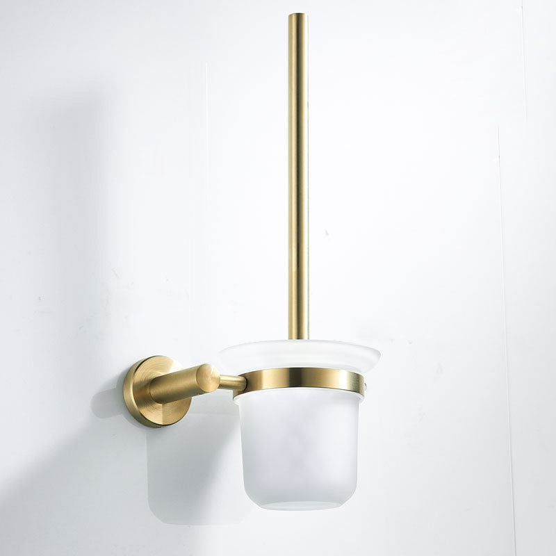 Traditional Brushed Brass Bathroom Accessory As Individual Or As a Set in Metal