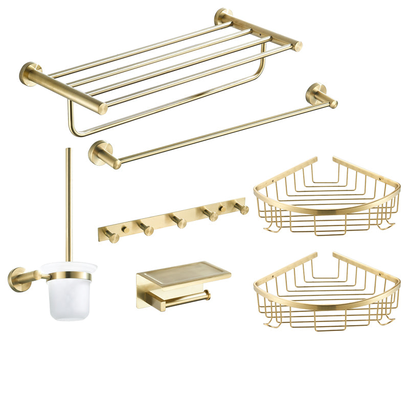 Traditional Brushed Brass Bathroom Accessory As Individual Or As a Set in Metal