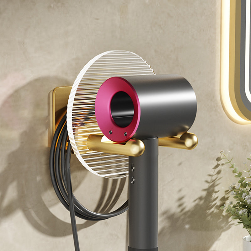 Modern Bathroom Accessory Set in Gold Metal and Acrylic Bath Hardware Set