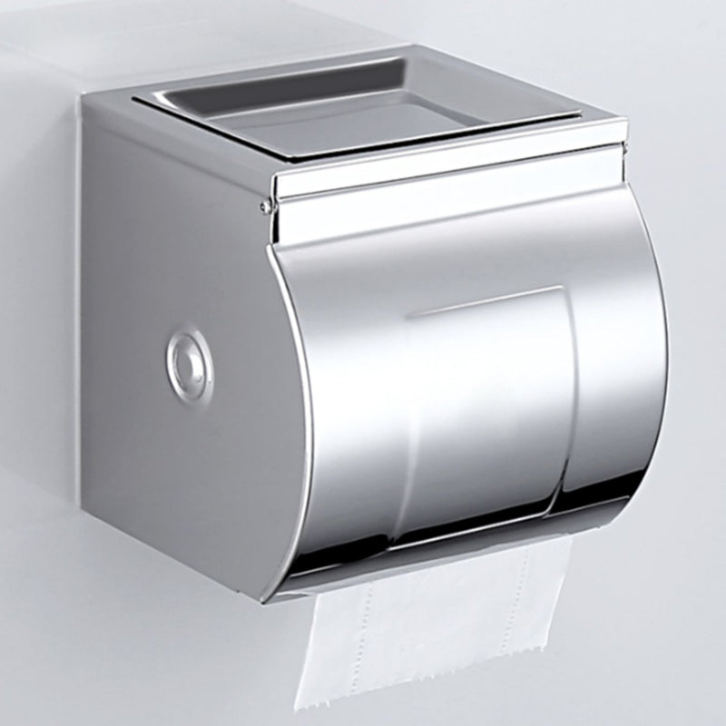 Contemporary Bathroom Accessories Hardware Set in Silver with Towel Bar