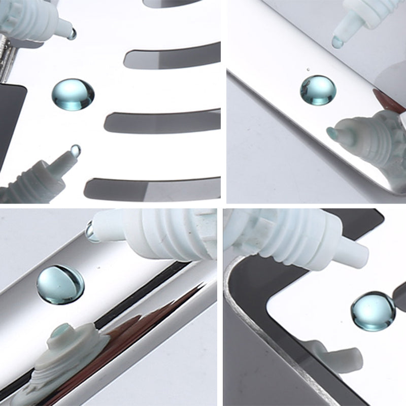 Contemporary Bathroom Accessories Hardware Set in Silver with Towel Bar