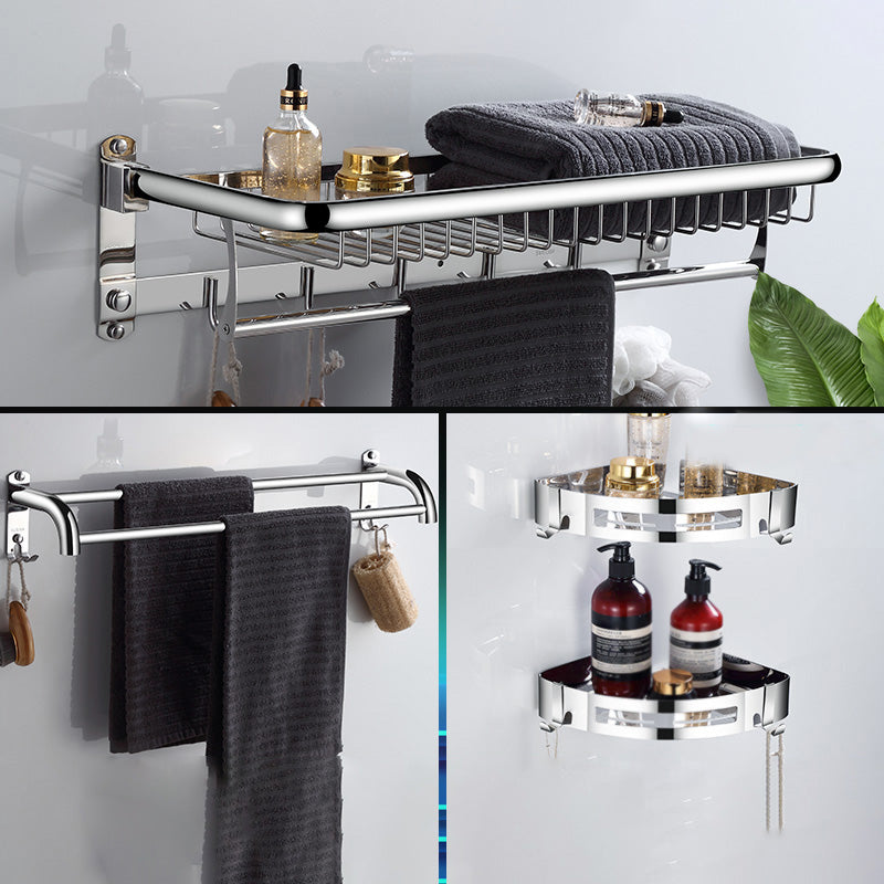 Modern Bathroom Accessories Hardware Set Silver Bathroom Hardware
