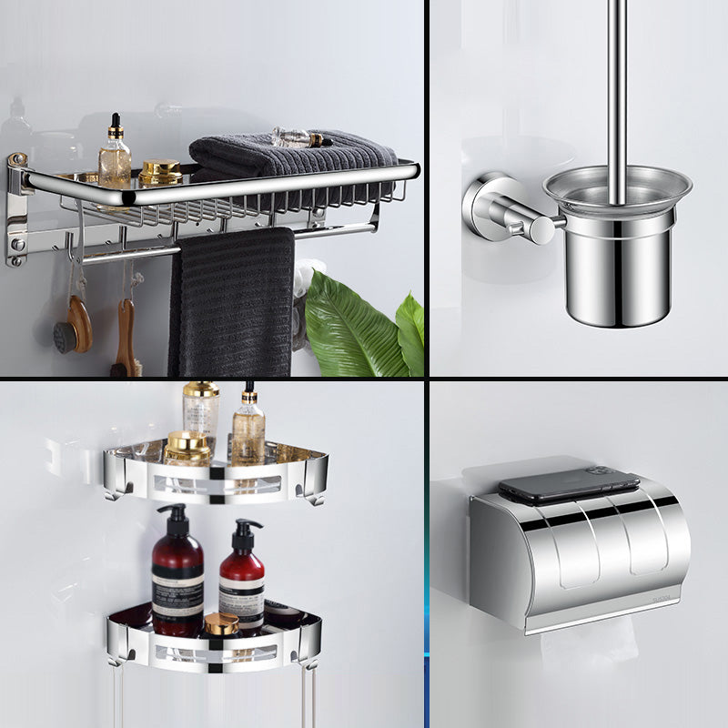 Modern Bathroom Accessories Hardware Set Silver Bathroom Hardware