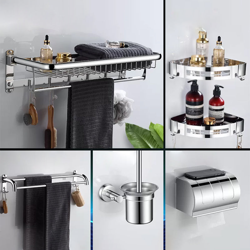 Modern Bathroom Accessories Hardware Set Silver Bathroom Hardware