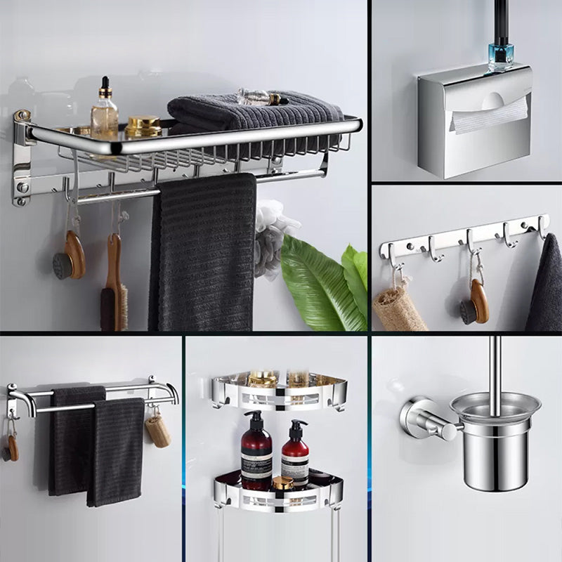 Modern Bathroom Accessories Hardware Set Silver Bathroom Hardware