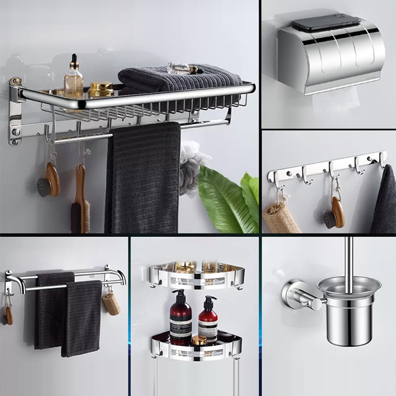 Modern Bathroom Accessories Hardware Set Silver Bathroom Hardware
