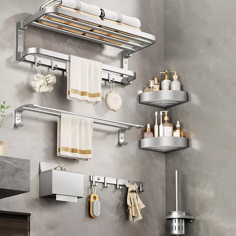 Modern Bathroom Accessories Hardware Set Silver Bathroom Accessories Hardware Set