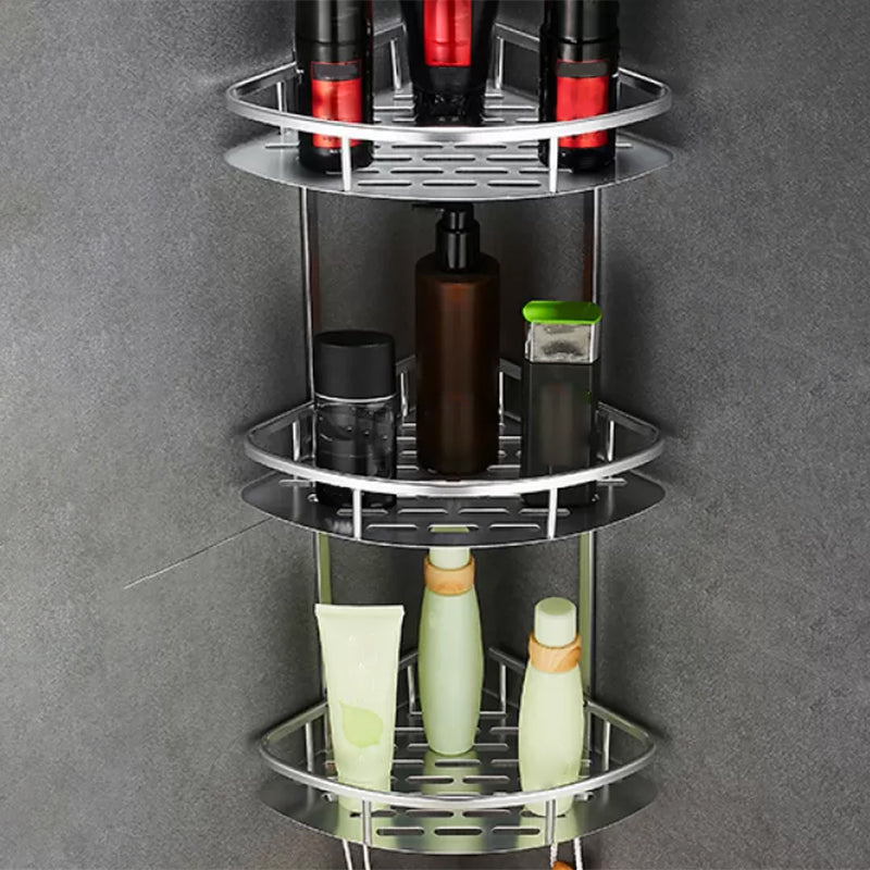 Contemporary Metal Bathroom Accessories Hardware Set with Bath Shelf