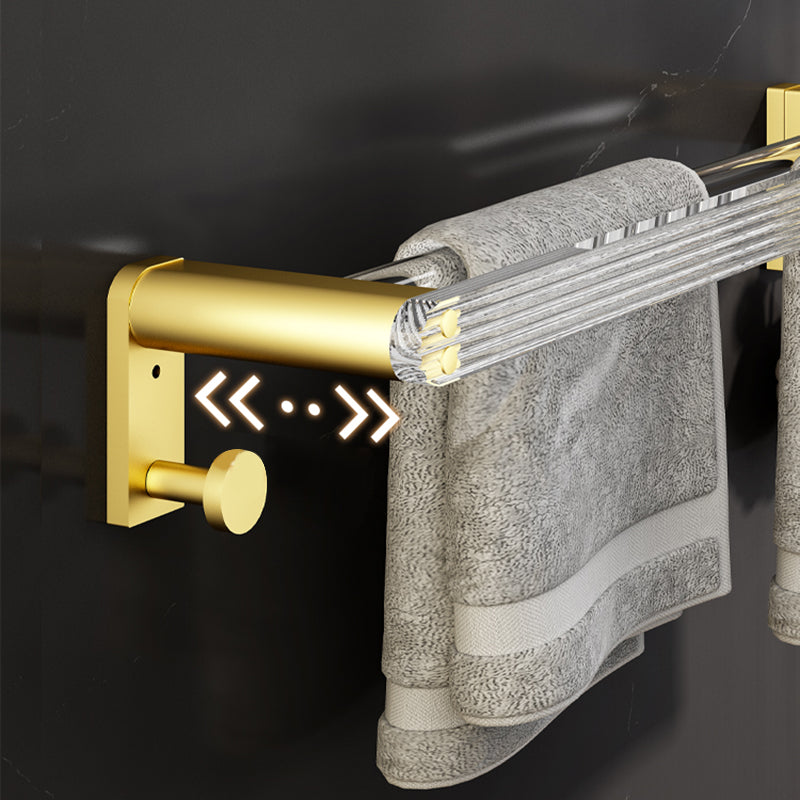 6 Piece Bathroom Accessory Set in Gold Metal Bath Hardware Set