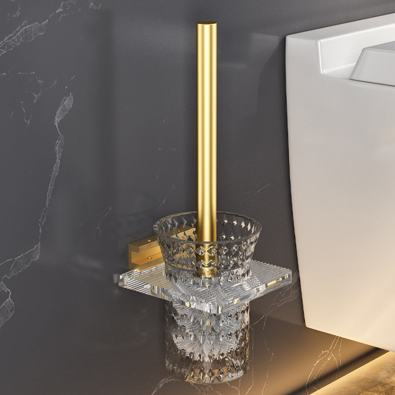 6 Piece Bathroom Accessory Set in Gold Metal Bath Hardware Set